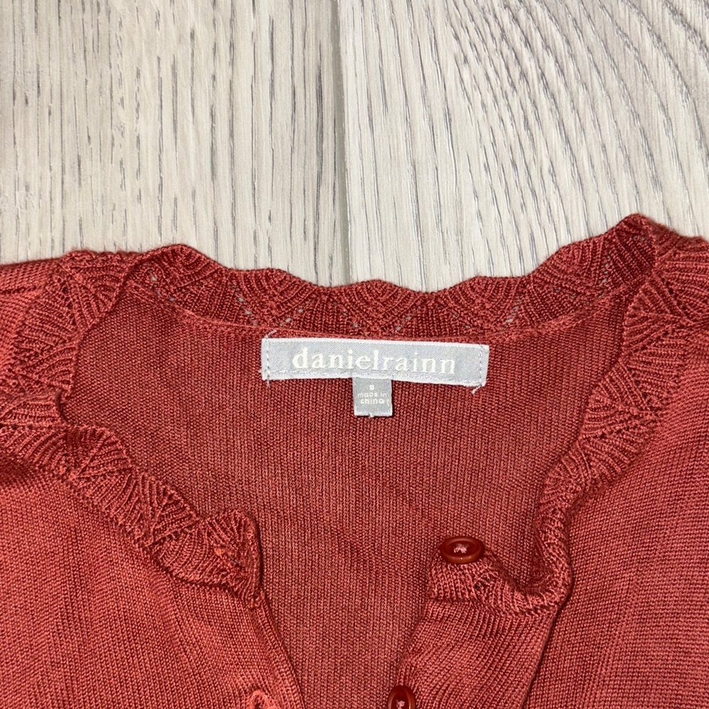 Daniel Rainn Rust Button-Down Cardigan - Picture 2 of 5